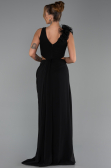 Abschlusskleid Lang Chiffon Schwarz ABU6354