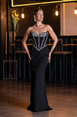 Abendkleid Lang Schwarz ABU6327