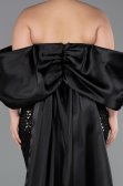 Abendkleid in Übergröße Lang Schuppig Schwarz ABU6312
