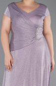 Abendkleid in Übergröße Lang Lavendel ABU6363