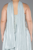 Abendkleid in Übergröße Lang Chiffon Minzgrün ABU5793