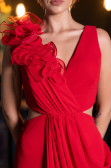 Abschlusskleid Lang Chiffon Rot ABU6354