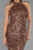 Abendkleid Lang Kupfer ABU6404