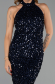 Abendkleid Lang Marineblau ABU6404