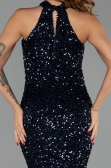 Abendkleid Lang Marineblau ABU6404