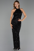 Abendkleid Lang Spitze Schwarz ABU6405