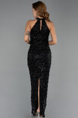 Abendkleid Lang Spitze Schwarz ABU6405