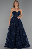 Abendkleid Lang Marineblau ABU6408
