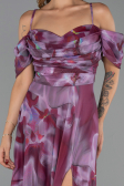 Abendkleid in Übergröße Lang Pflaume ABU6409