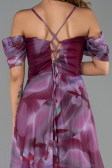 Abendkleid in Übergröße Lang Pflaume ABU6409