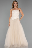 Abendkleid Lang Beige ABU6412