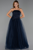 Abendkleid Lang Marineblau ABU6412