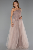 Abendkleid Lang Nerzbraun ABU6412