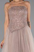 Abendkleid Lang Nerzbraun ABU6412