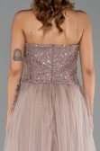 Abendkleid Lang Nerzbraun ABU6412