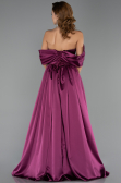 Abendkleid Lang Satin Pflaume ABU6399