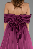 Abendkleid Lang Satin Pflaume ABU6399