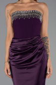 Abendkleid im Meerjungfrau-Stil Lang Satin Violette ABU5820
