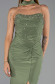 Abschlusskleid Lang Öl Grün ABU5564
