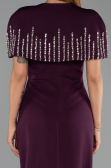 Standesamtkleid Lang Pflaume ABU5889