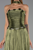 Abendkleid Lang Chiffon Öl Grün ABU6322