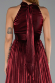 Abschlusskleid Lang Chiffon Weinrot ABU6428