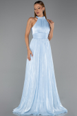 Abschlusskleid Lang Chiffon Eisblau ABU6428
