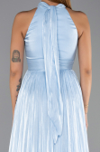 Abschlusskleid Lang Chiffon Eisblau ABU6428