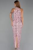 Abendkleid Lang Spitze Puder ABU6405