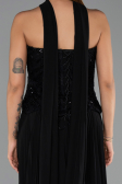 Abendkleid Lang Chiffon Schwarz ABU6436