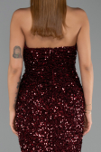 Abendkleid Lang Weinrot ABU6439