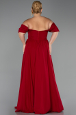 Weinrot Abendgarderobe İn Großen Größen Chiffon Lang ABU3738