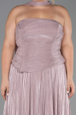 Abendkleid in Übergröße Lang Chiffon Lavendel hell ABU5958