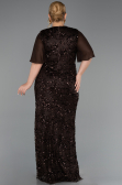 Abendkleid in Übergröße Lang Schuppig Braun ABU6373