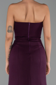 Abendkleid im Meerjungfrau-Stil Lang Pflaume ABU6526