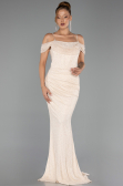 Abendkleid Lang Spitze Beige ABU6085