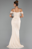 Abendkleid Lang Spitze Beige ABU6085