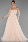 Abendkleid Lang Lachs ABU6523