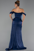 Abendkleid Lang Chiffon Marineblau ABU6496