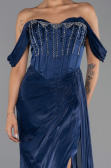 Abendkleid Lang Chiffon Marineblau ABU6496