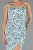 Abendkleid Lang Schuppig Minzgrün ABU6503