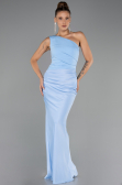 Abschlusskleid Lang Satin Eisblau ABU6331