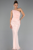 Abschlusskleid Lang Satin Lachs ABU6331