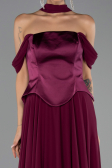 Abendkleid Lang Chiffon Pflaume ABU5327