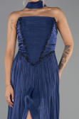 Abendkleid Lang Chiffon Marineblau ABU6531