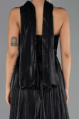 Abendkleid Lang Chiffon Schwarz ABU6531