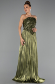 Abendkleid Lang Chiffon Öl Grün ABU6533