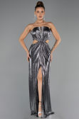 Abschlusskleid Lang Anthrazit ABU6127