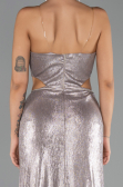Abschlusskleid Lang Nerzbraun ABU6127