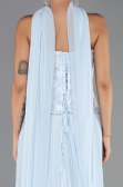 Abendkleid Lang Chiffon Eisblau ABU6436